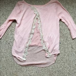 Pink crop sweater